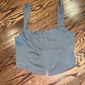 dark green knit corset too